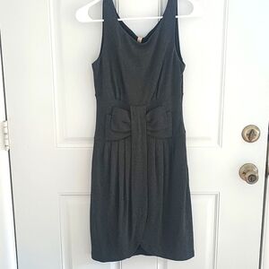 Bailey 44 / B 44 Dressed Gray knit sheath dress with bow size S